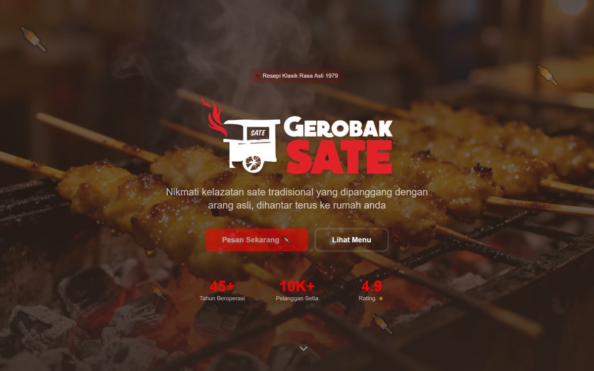 Gerobak Sate website preview
