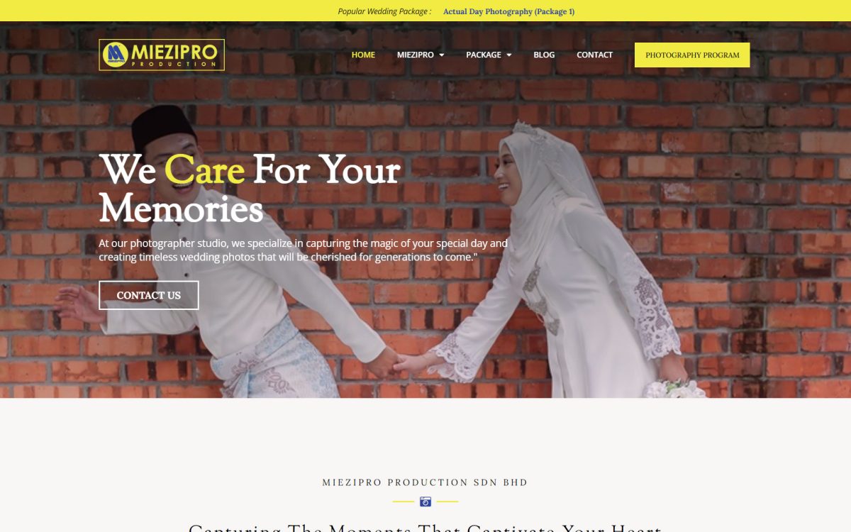Miezipro Production website preview