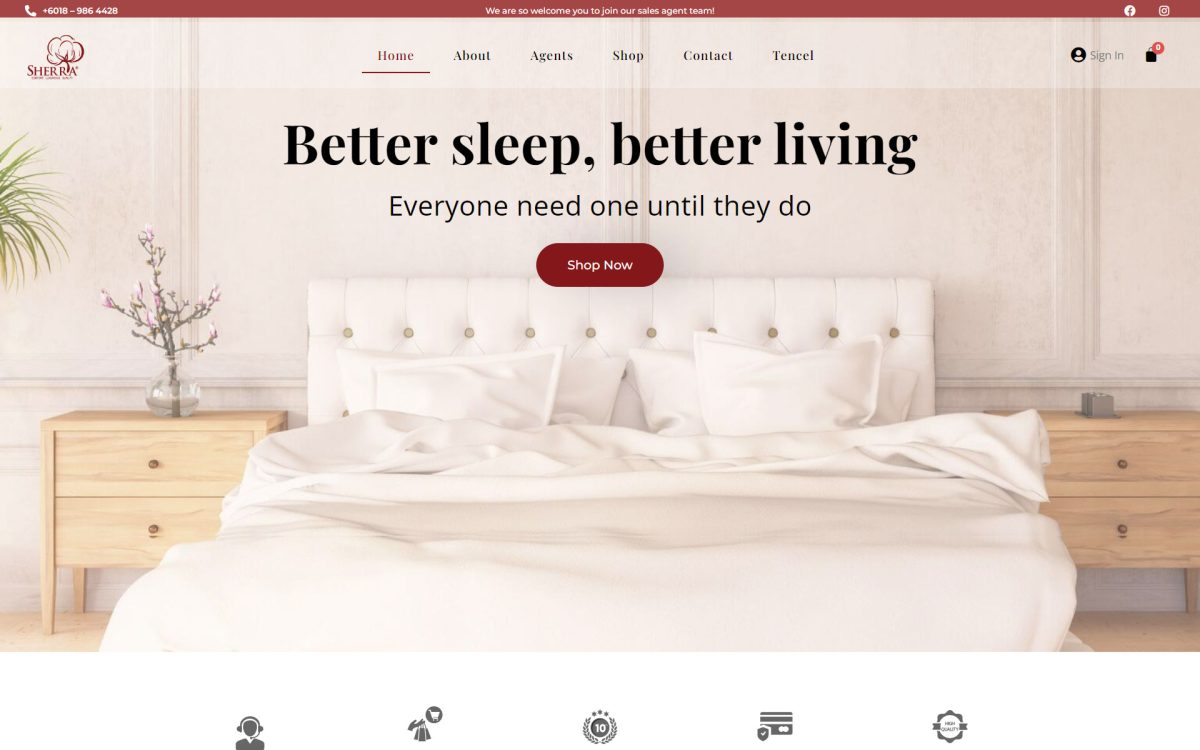 Sherra Design website preview