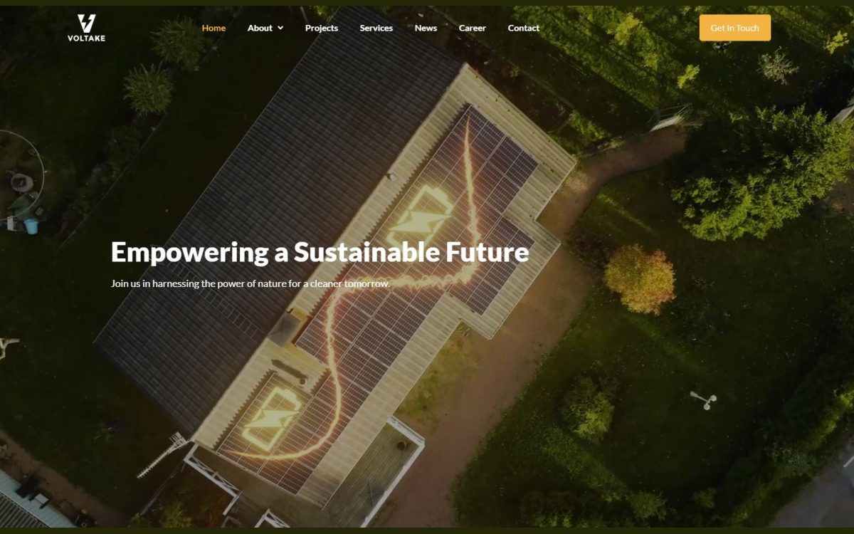 Voltake Energy Services website preview